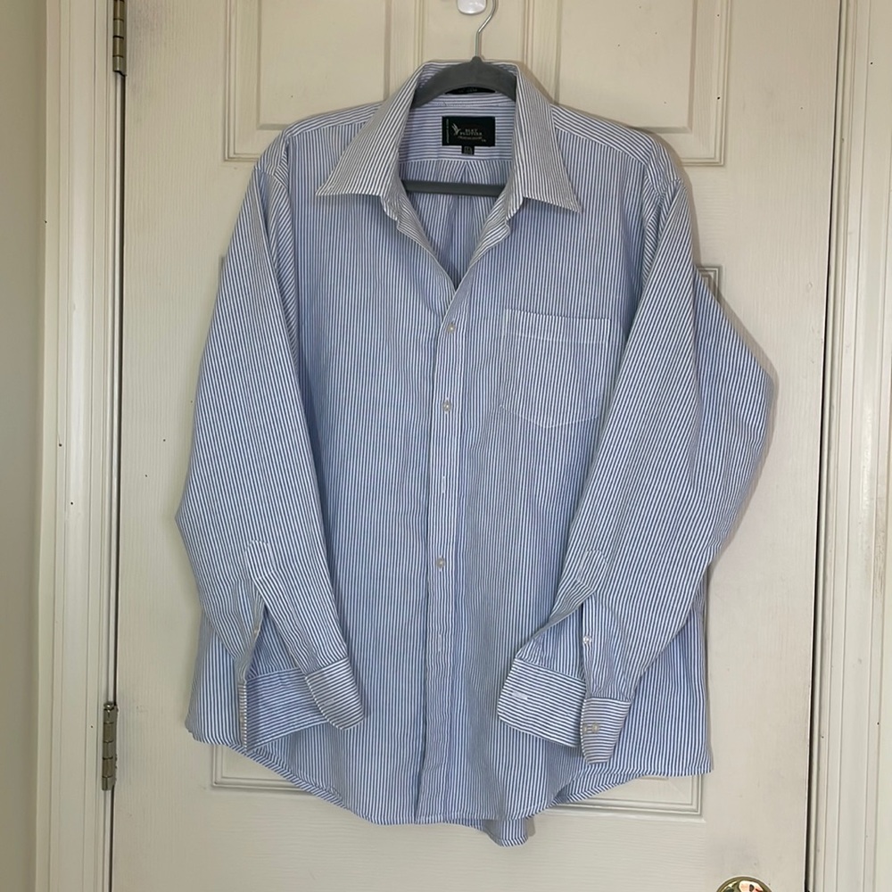 Bert Pulitzer Collectors Edition Men’s Button Down Dress Shirt Size 17.5, 34/35